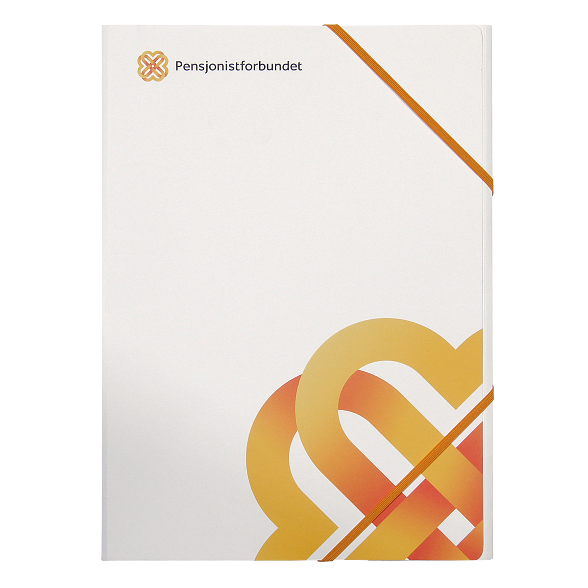 Mapper med logo, A4, 3 klaffer og strikklukking, pakke med 60 stk.